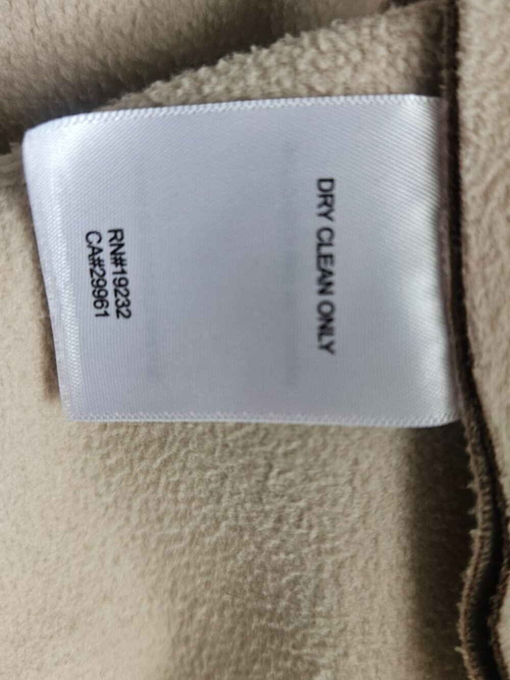 Alfred Dunner Beige Faux Suede Toggle Button Ribbon Trim 18W Jacket - Picture 9 of 9